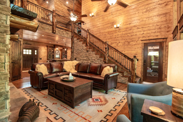 Interior of all spruced up luxury cabin