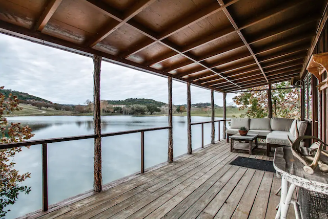 View of lake from cabin 